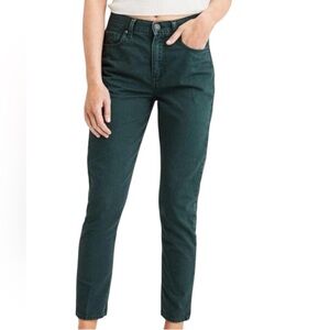 AE American Eagle Stretch Corduroy Mom Straight Pant, Green
